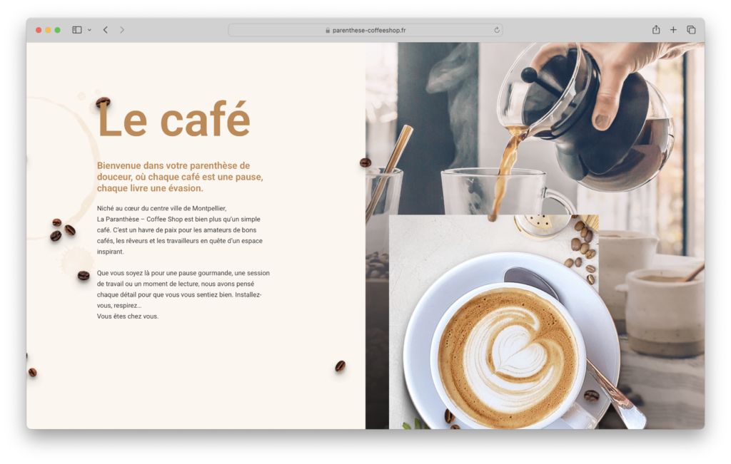 Site La Paranthèse coffeeshop