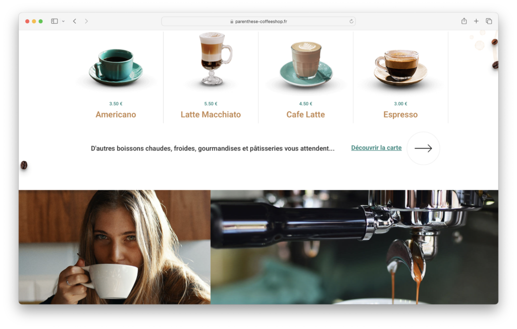 Site La Paranthèse coffeeshop
