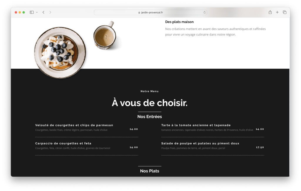 Site Le Jardin Provencal - Altis Digital