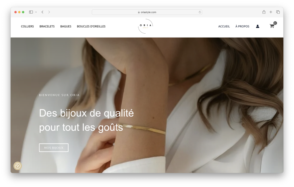 Site e-commerce Oria - Altis Digital