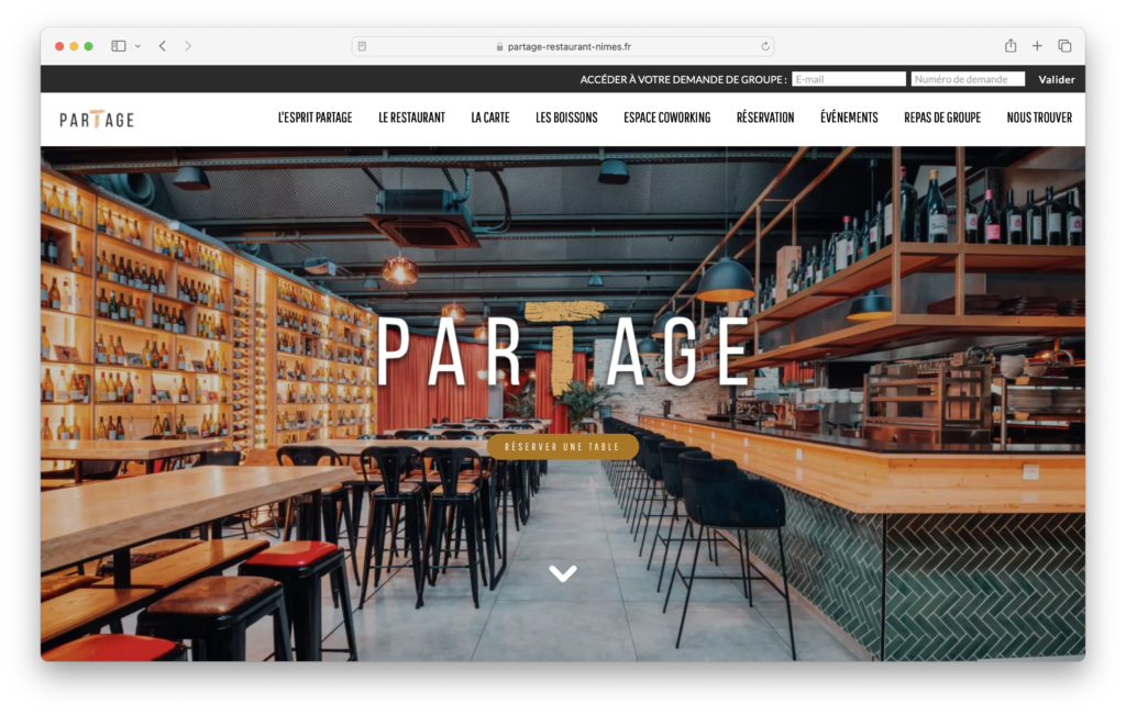 Site Restaurant Partage - Altis Digital